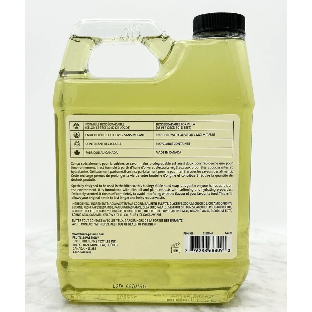Cucina Hand Soap Refill 1L Fruits & Passion Olive Oil Kitchen Soap